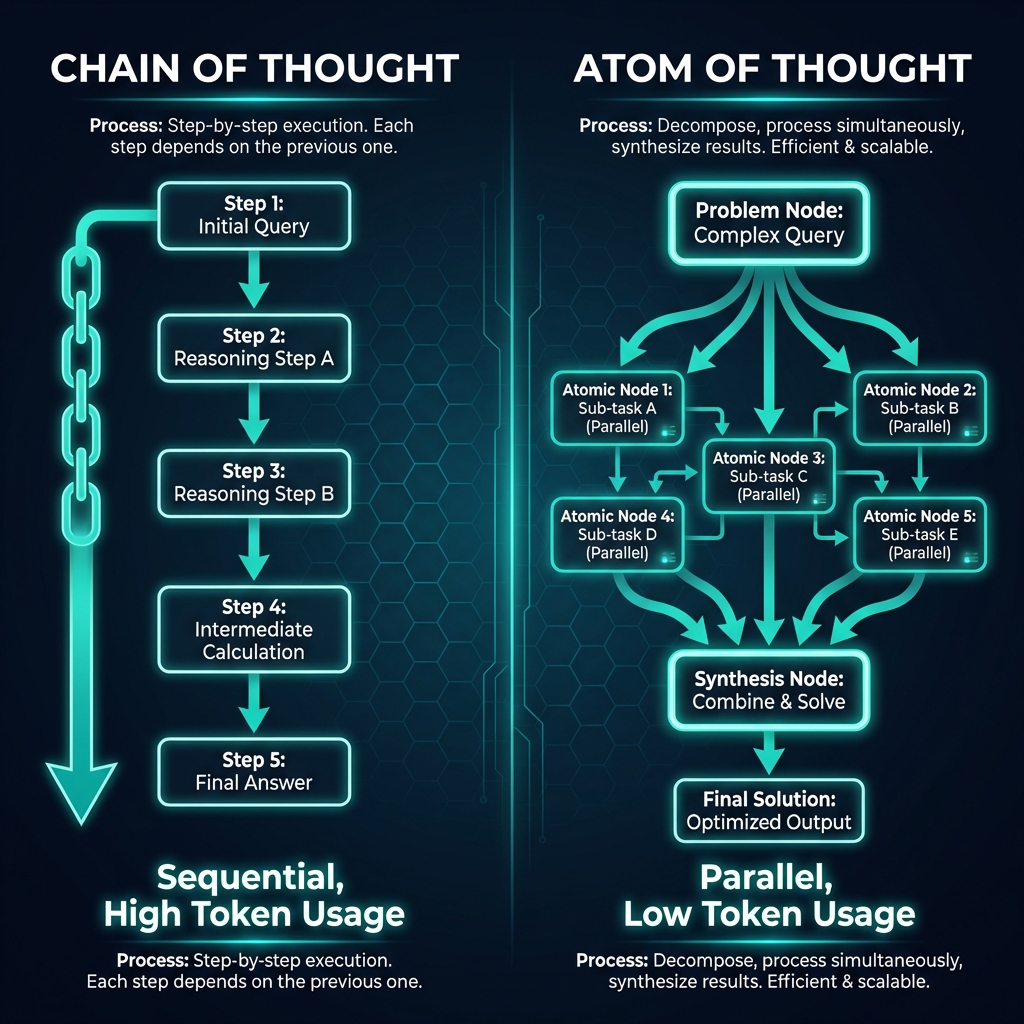 Chain of Thought vs Atom of Thought Comparison