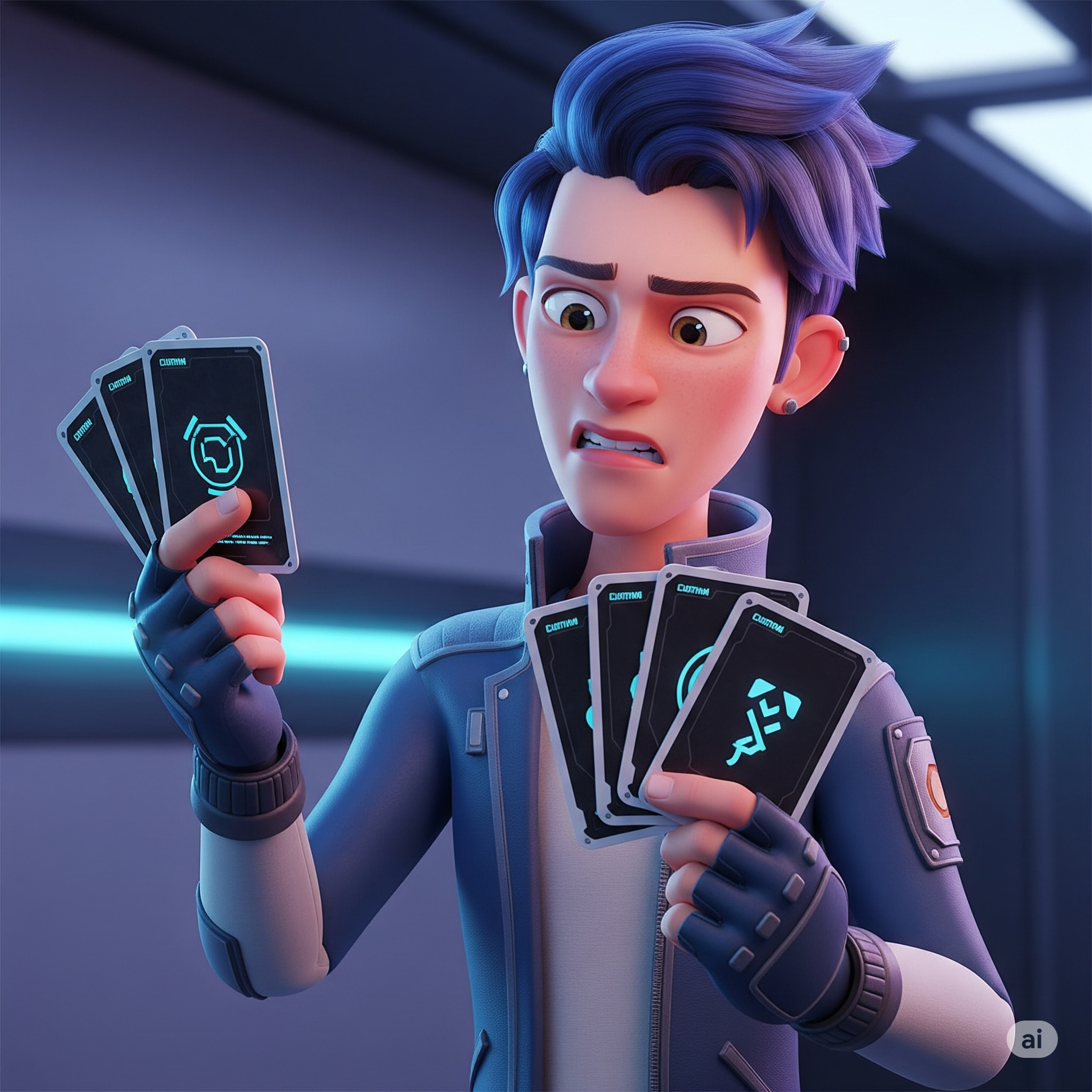 A person using flashcards to actively test their memory