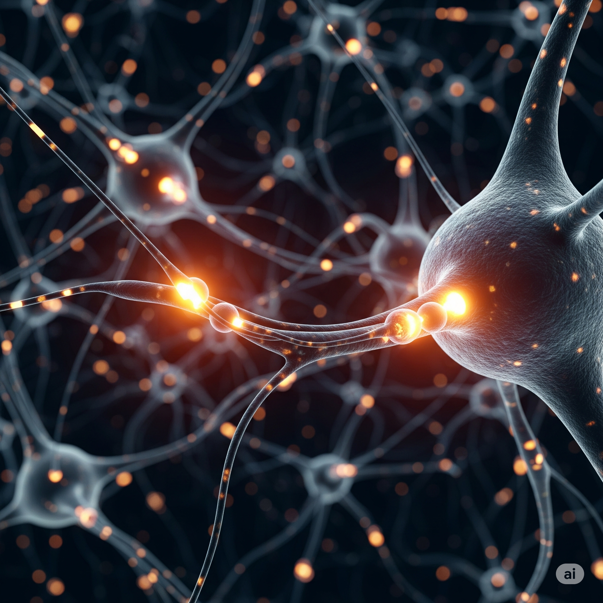 Neurons forming new and stronger connections